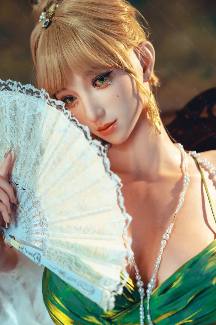 167cm (5ft6) F罩杯 輕量化 矽膠 性愛娃娃 活動下巴 头部 Angelica